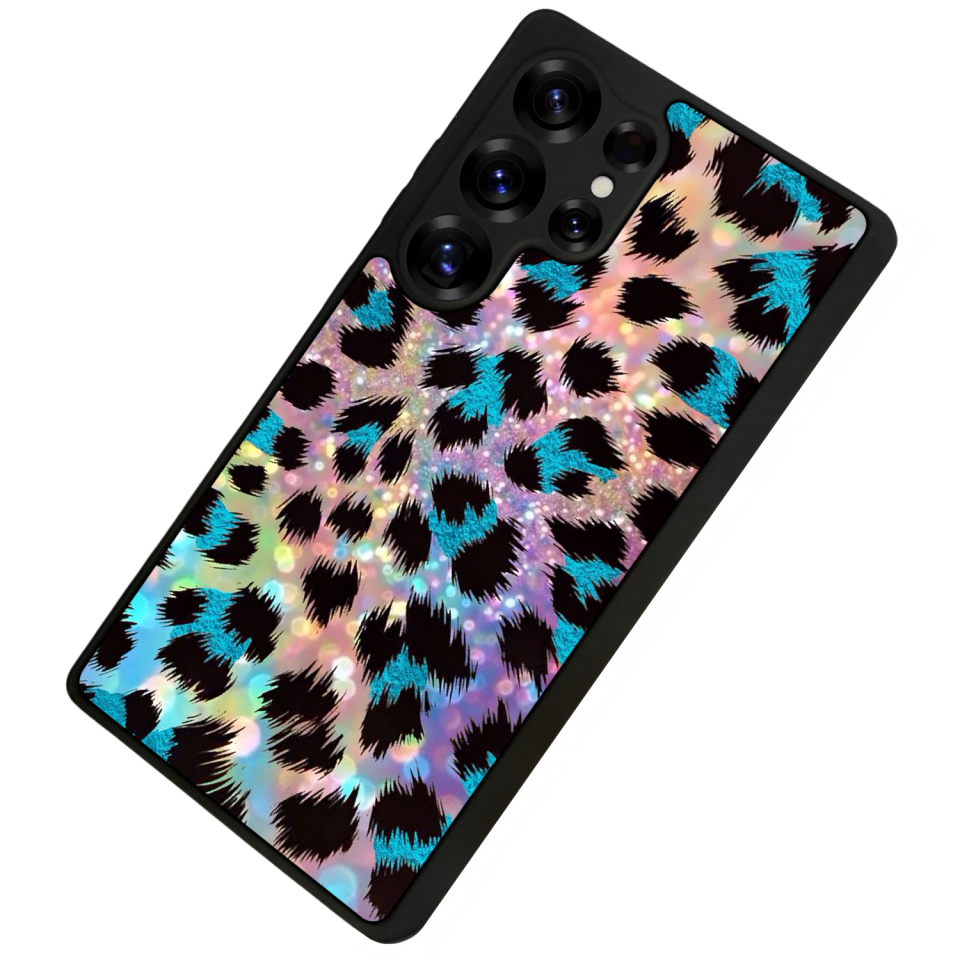 Samsung Galaxy S25 Ultra Uyumlu Hologram Leopar Tasarımlı Glossy Premium Kılıf