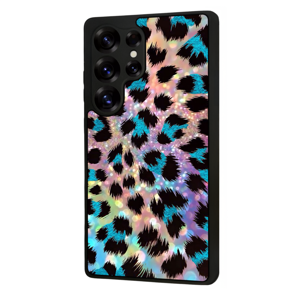 Samsung Galaxy S25 Ultra Uyumlu Hologram Leopar Tasarımlı Glossy Premium Kılıf