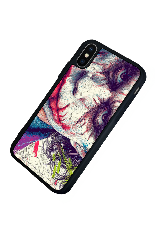 iPhone X/ XS Uyumlu Joker Tasarımlı Glossy Premium Kılıf