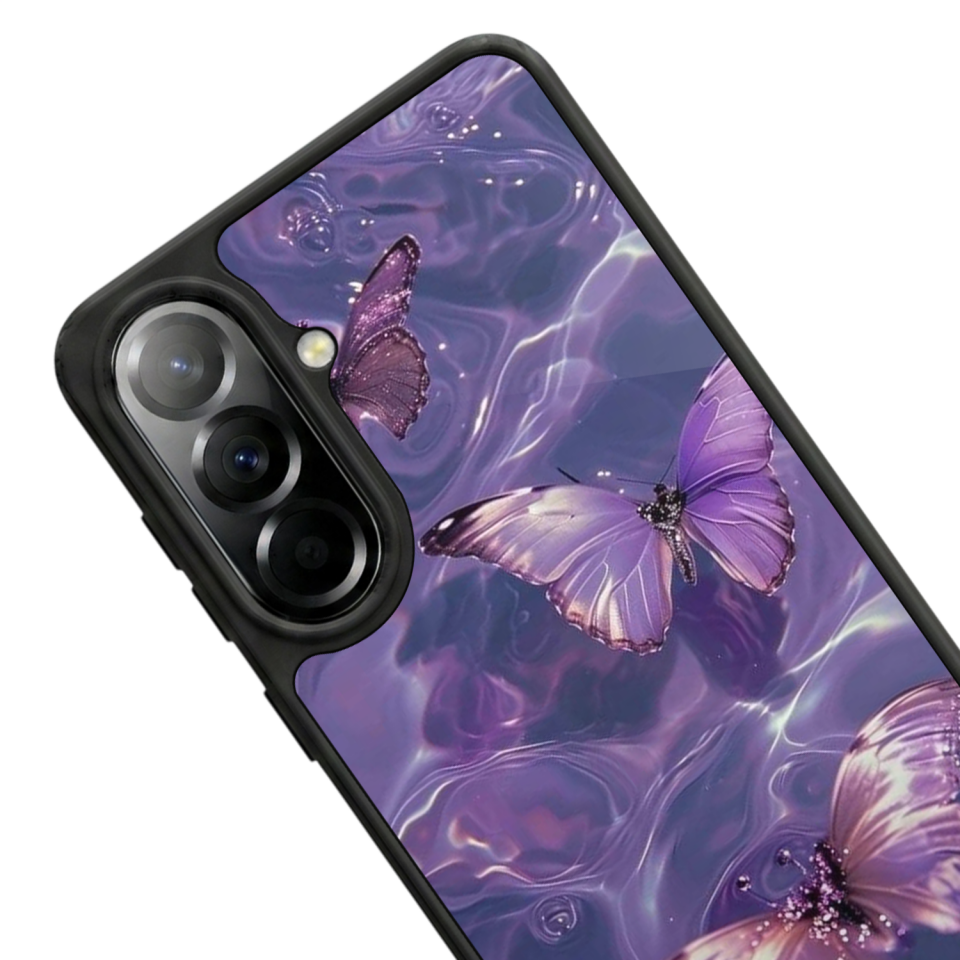 Samsung Galaxy A37 Uyumlu Kelebek Tasarımlı Glossy Premium Kılıf