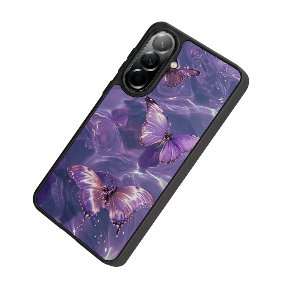 Samsung Galaxy A37 Uyumlu Kelebek Tasarımlı Glossy Premium Kılıf