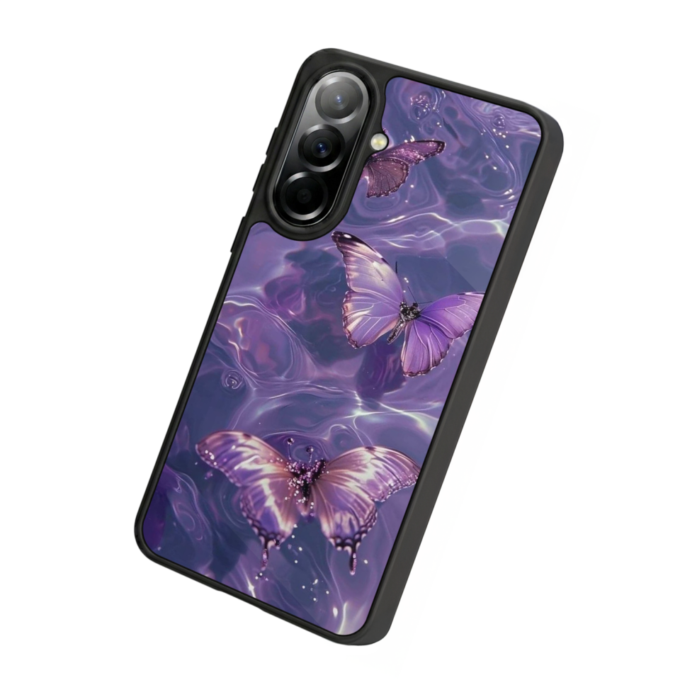 Samsung Galaxy A37 Uyumlu Kelebek Tasarımlı Glossy Premium Kılıf
