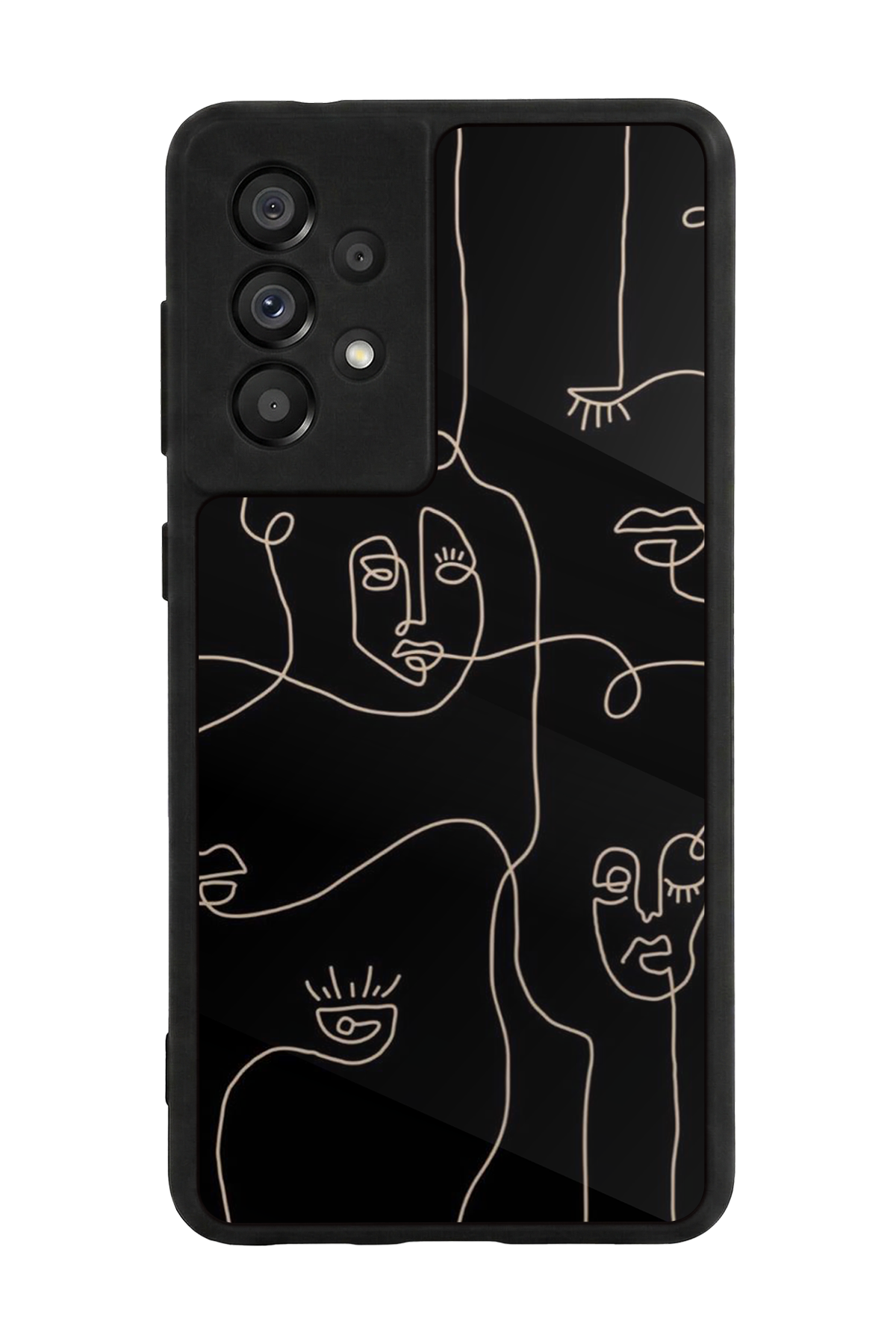 Samsung Galaxy A73 Uyumlu Line Art Tasarımlı Glossy Premium Kılıf