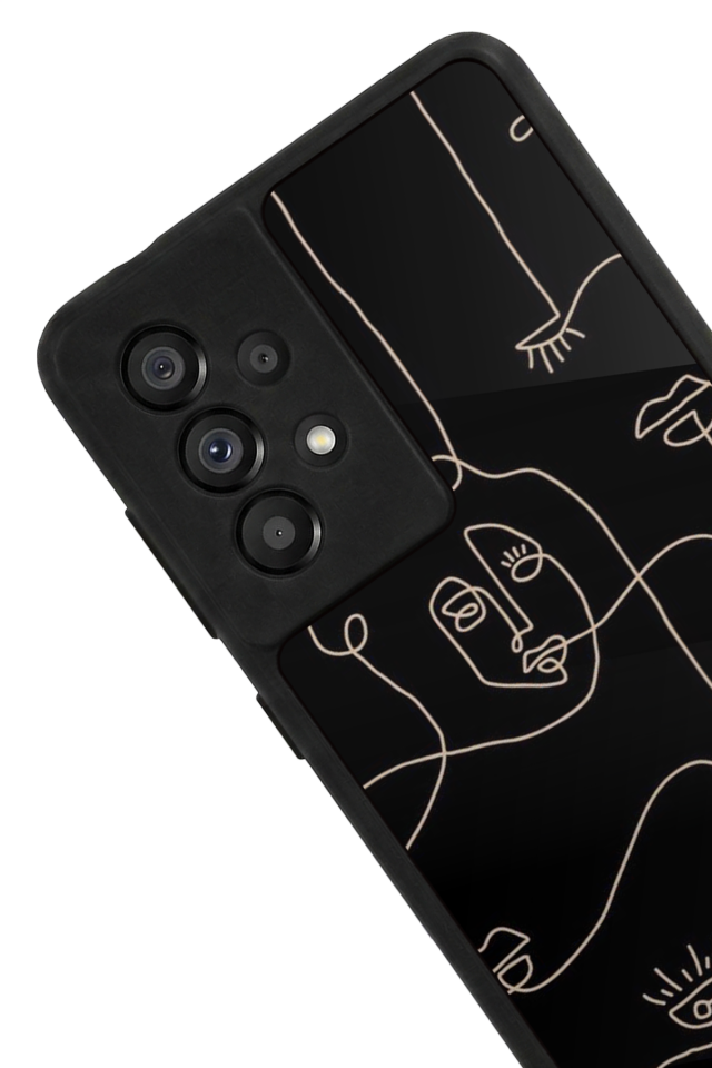Samsung Galaxy A73 Uyumlu Line Art Tasarımlı Glossy Premium Kılıf