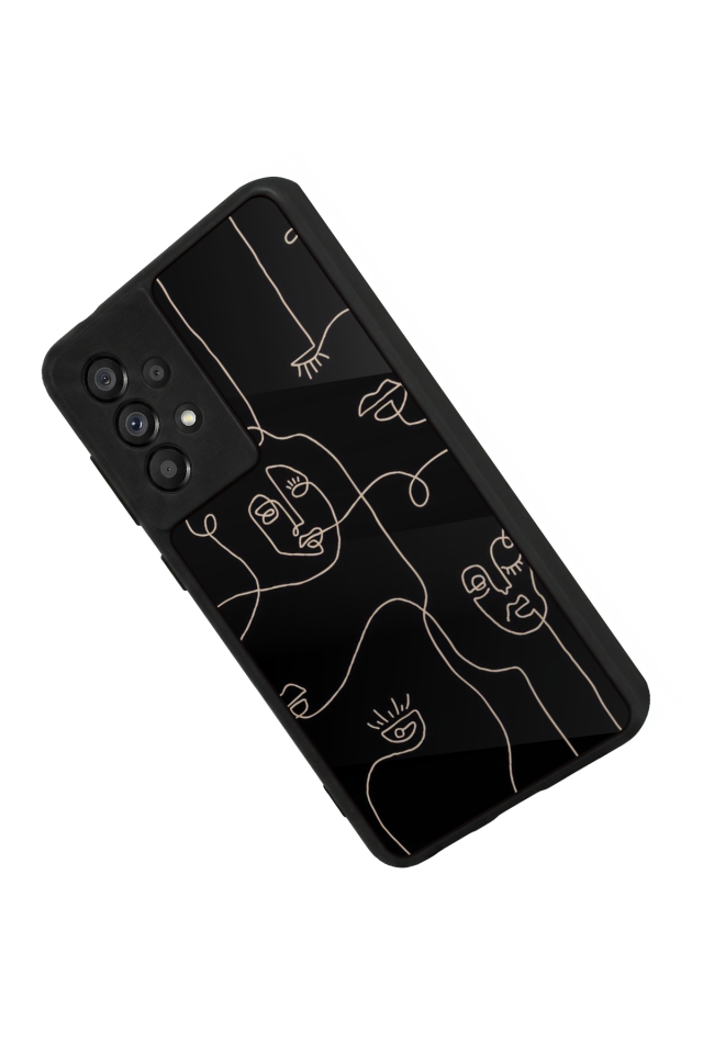 Samsung Galaxy A73 Uyumlu Line Art Tasarımlı Glossy Premium Kılıf