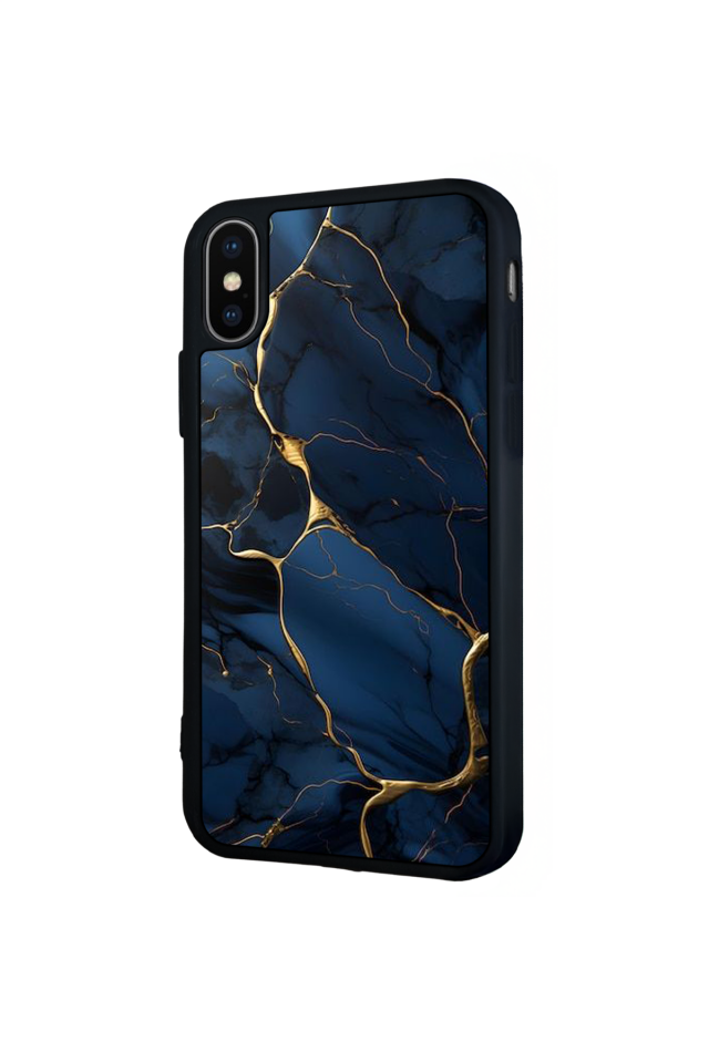 iPhone XS Max Uyumlu Mermer Marble Tasarımlı Glossy Premium Kılıf