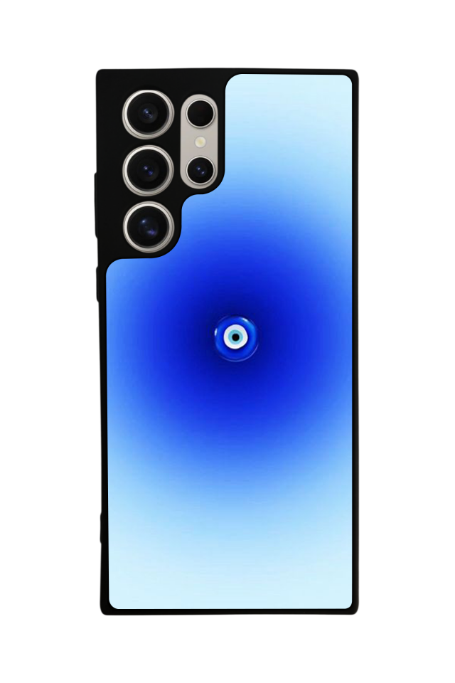 Samsung Galaxy S24 Ultra Uyumlu Nazar Tasarımlı Glossy Premium Kılıf