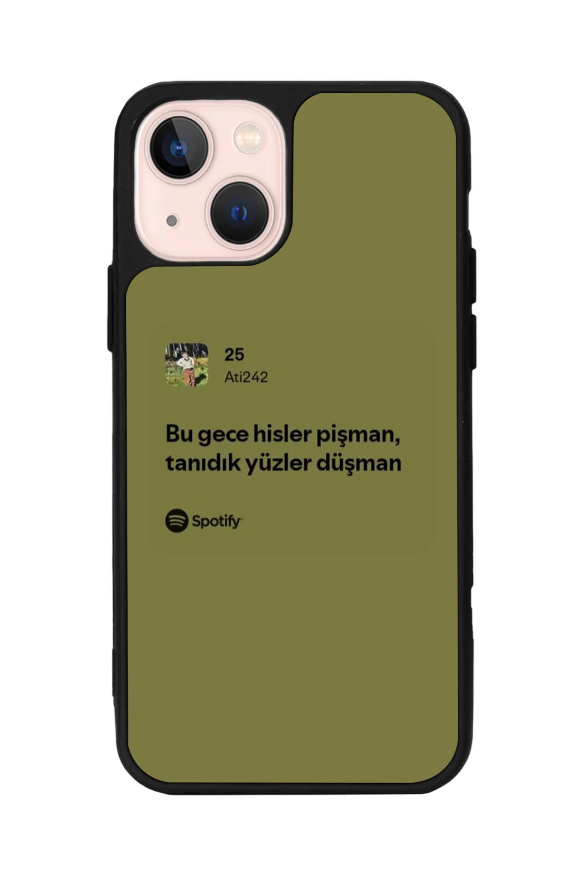 iPhone 13 Mini Uyumlu Sarki Sozleri Tasarımlı Glossy Premium Kılıf