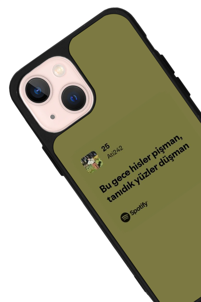 iPhone 13 Mini Uyumlu Sarki Sozleri Tasarımlı Glossy Premium Kılıf