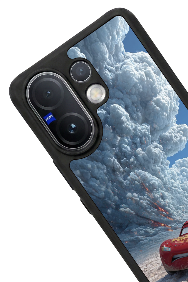 Vivo V60 Uyumlu Şimsek McQueen Tasarımlı Glossy Premium Kılıf