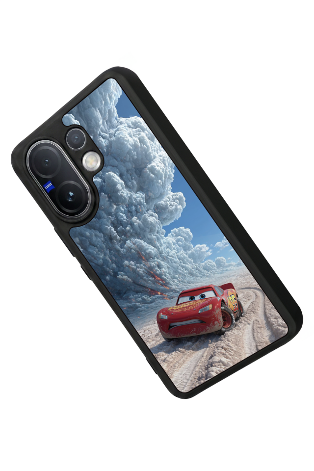 Vivo V60 Uyumlu Şimsek McQueen Tasarımlı Glossy Premium Kılıf