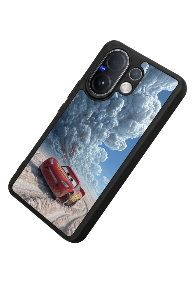 Vivo V60 Uyumlu Şimsek McQueen Tasarımlı Glossy Premium Kılıf