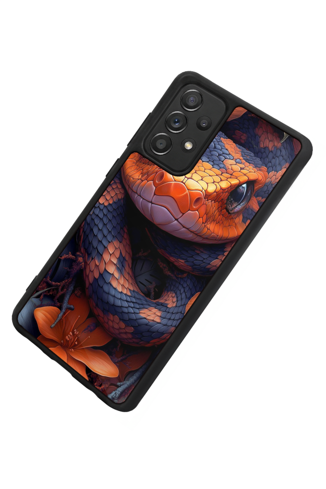 Samsung Galaxy A72 Uyumlu Yılan Tasarımlı Glossy Premium Kılıf
