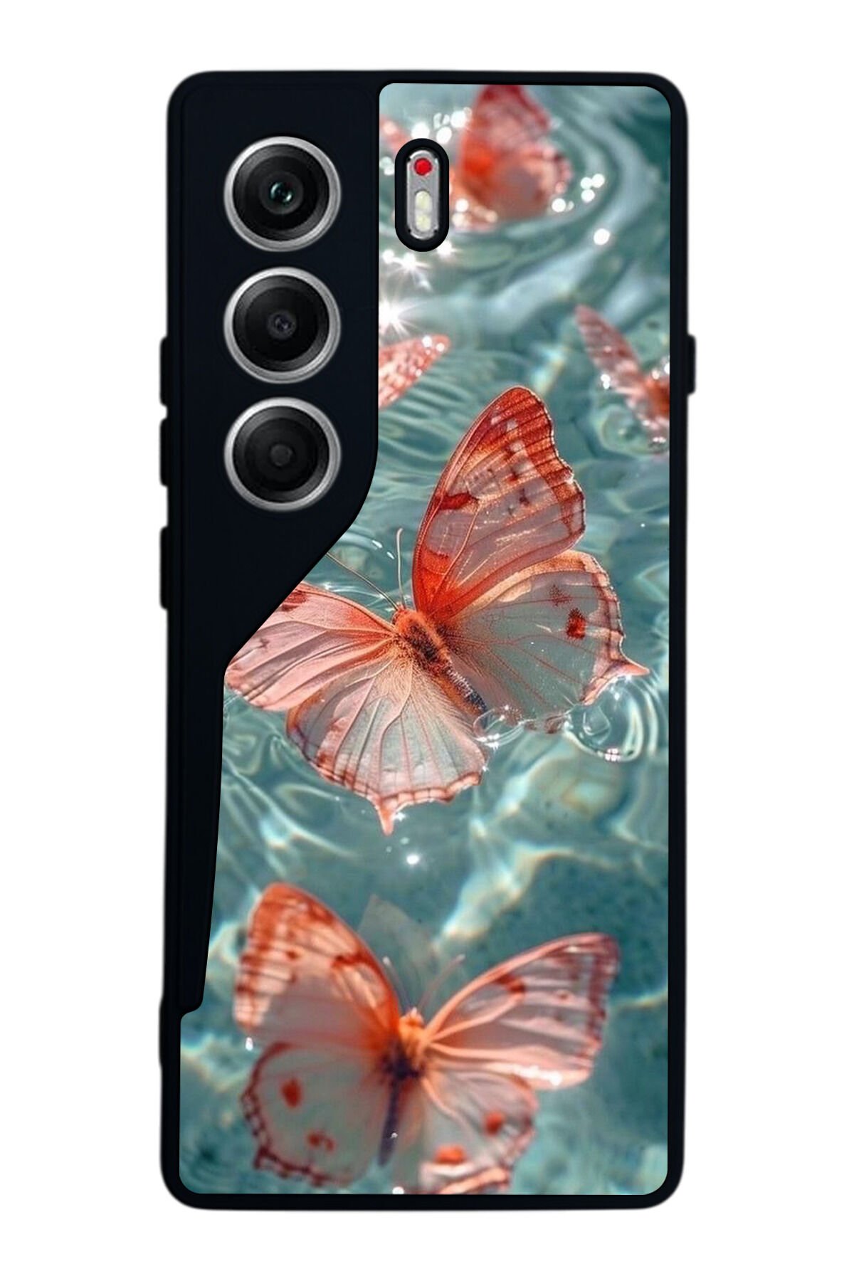 Tecno Camon 40 Uyumlu Kelebek Tasarımlı Glossy Premium Kılıf