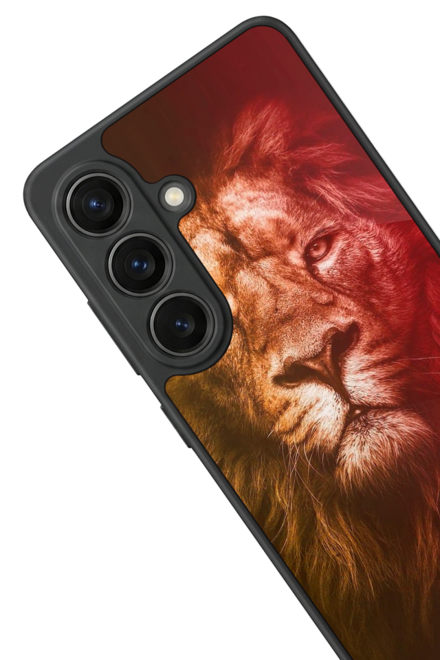 Samsung Galaxy S26 Uyumlu Aslan Tasarımlı Glossy Premium Kılıf