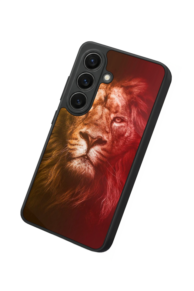 Samsung Galaxy S26 Uyumlu Aslan Tasarımlı Glossy Premium Kılıf
