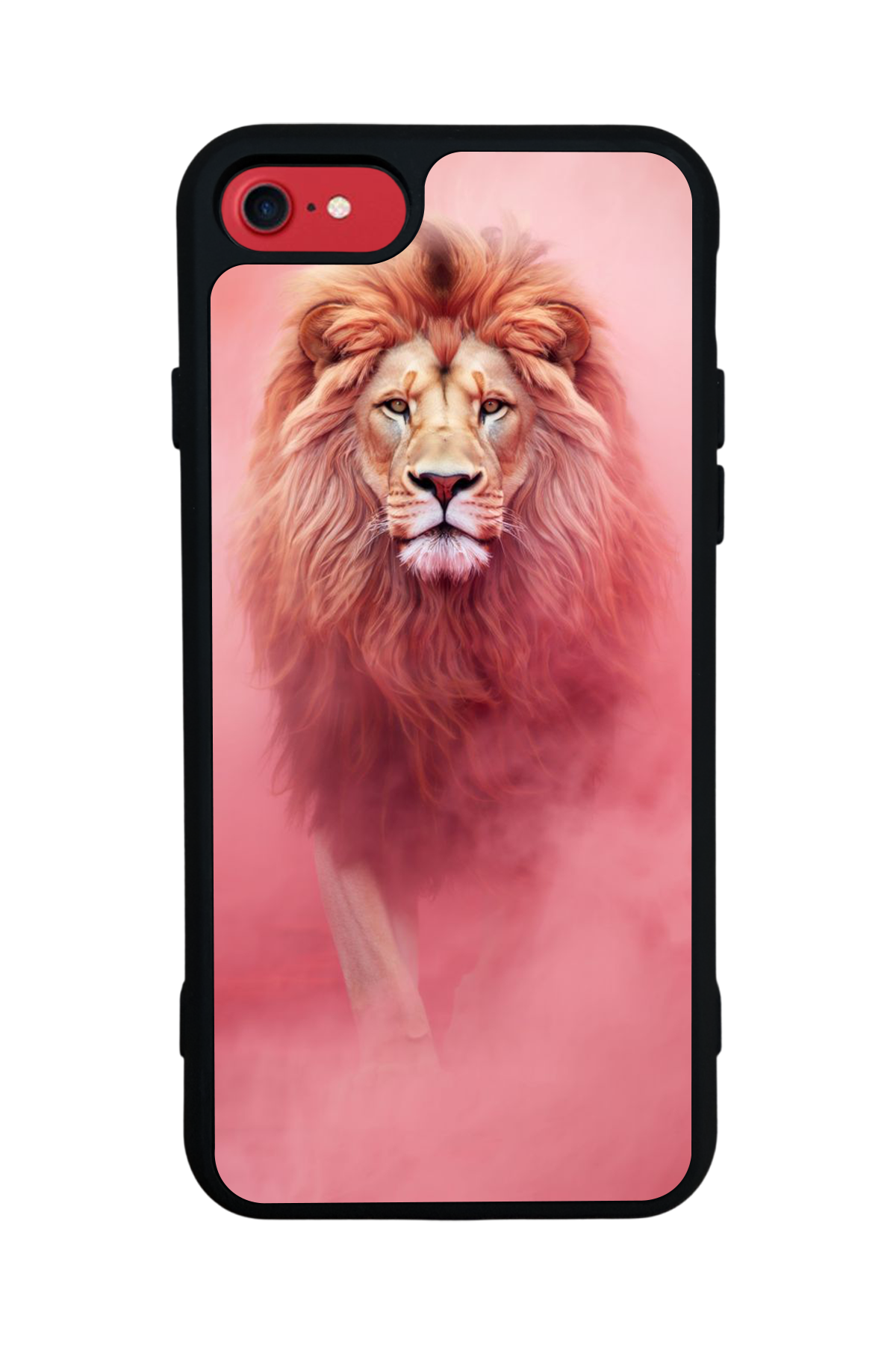 iPhone SE Uyumlu Aslan Tasarımlı Glossy Premium Kılıf