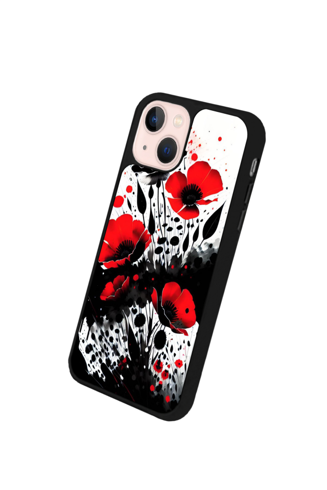 iPhone 13/14 Uyumlu Floral Tasarımlı Glossy Premium Kılıf