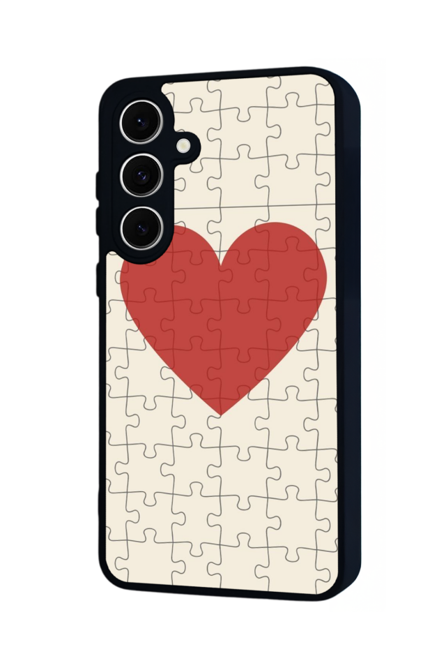 Samsung Galaxy S24 FE Uyumlu Kalp Love Tasarımlı Glossy Premium Kılıf