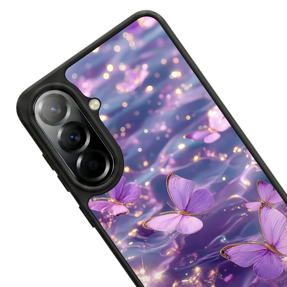 Samsung Galaxy A37 Uyumlu Kelebek Tasarımlı Glossy Premium Kılıf