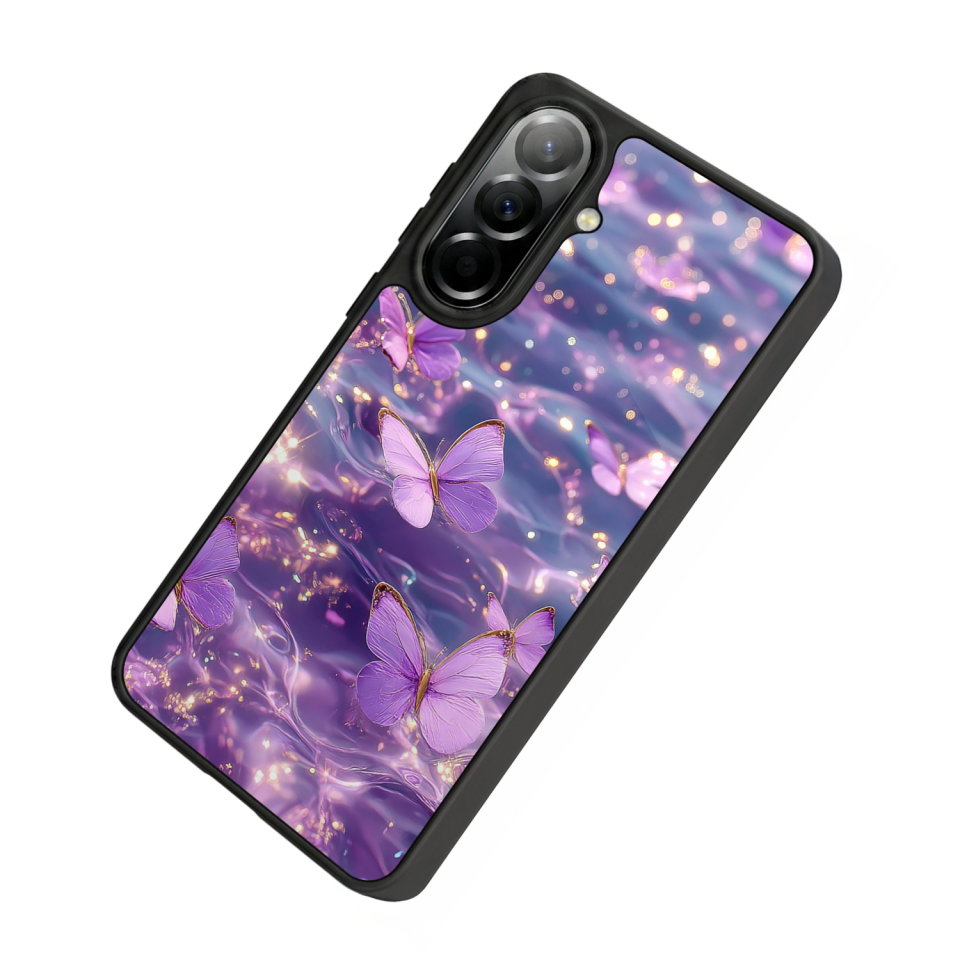 Samsung Galaxy A37 Uyumlu Kelebek Tasarımlı Glossy Premium Kılıf