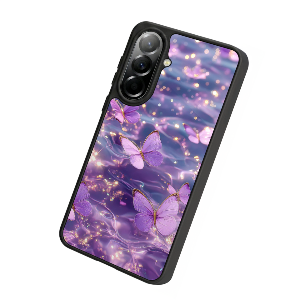 Samsung Galaxy A37 Uyumlu Kelebek Tasarımlı Glossy Premium Kılıf