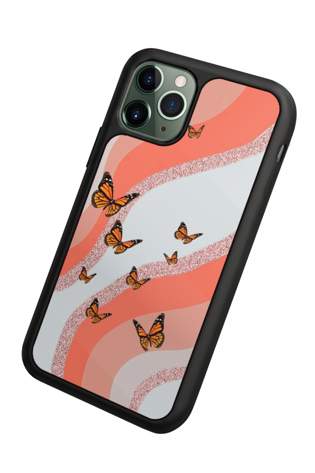 iPhone 11 Pro Max Uyumlu Kelebek Tasarımlı Glossy Premium Kılıf