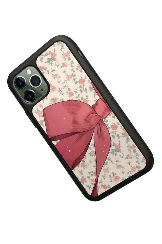 iPhone 11 Pro Uyumlu Kurdele Tasarımlı Glossy Premium Kılıf