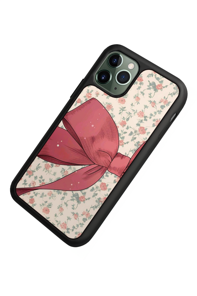 iPhone 11 Pro Uyumlu Kurdele Tasarımlı Glossy Premium Kılıf