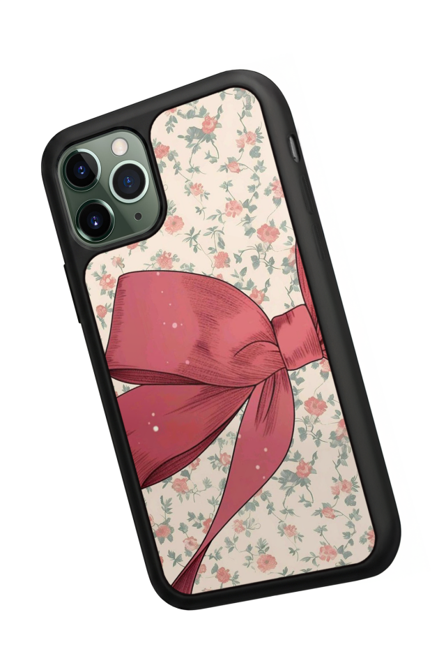 iPhone 11 Pro Uyumlu Kurdele Tasarımlı Glossy Premium Kılıf