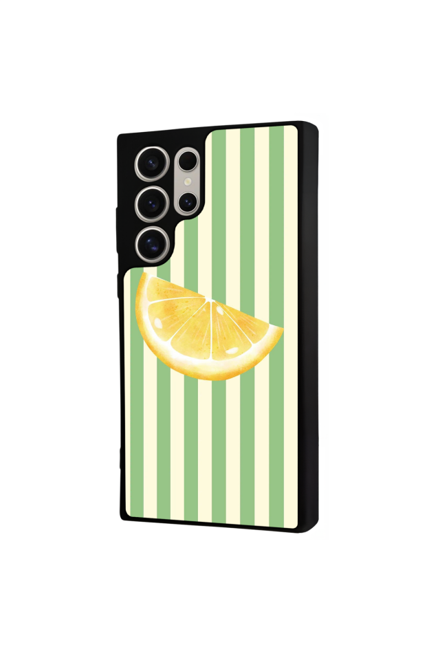 Samsung Galaxy S22 Ultra Uyumlu Limon Tasarımlı Glossy Premium Kılıf