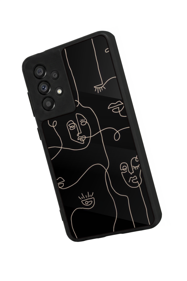 Samsung Galaxy A73 Uyumlu Line Art Tasarımlı Glossy Premium Kılıf