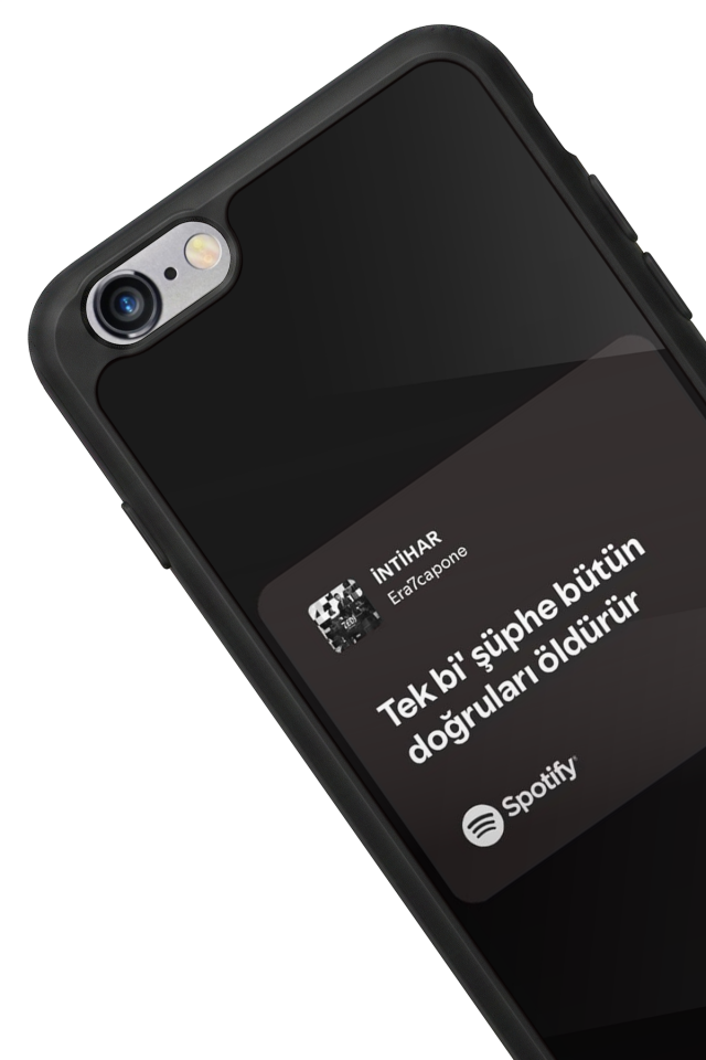 iPhone 6 Plus Uyumlu Sarki Sozleri Tasarımlı Glossy Premium Kılıf