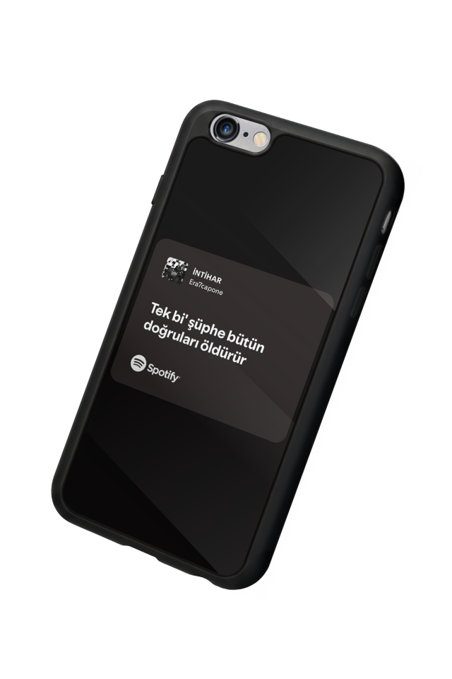 iPhone 6 Plus Uyumlu Sarki Sozleri Tasarımlı Glossy Premium Kılıf