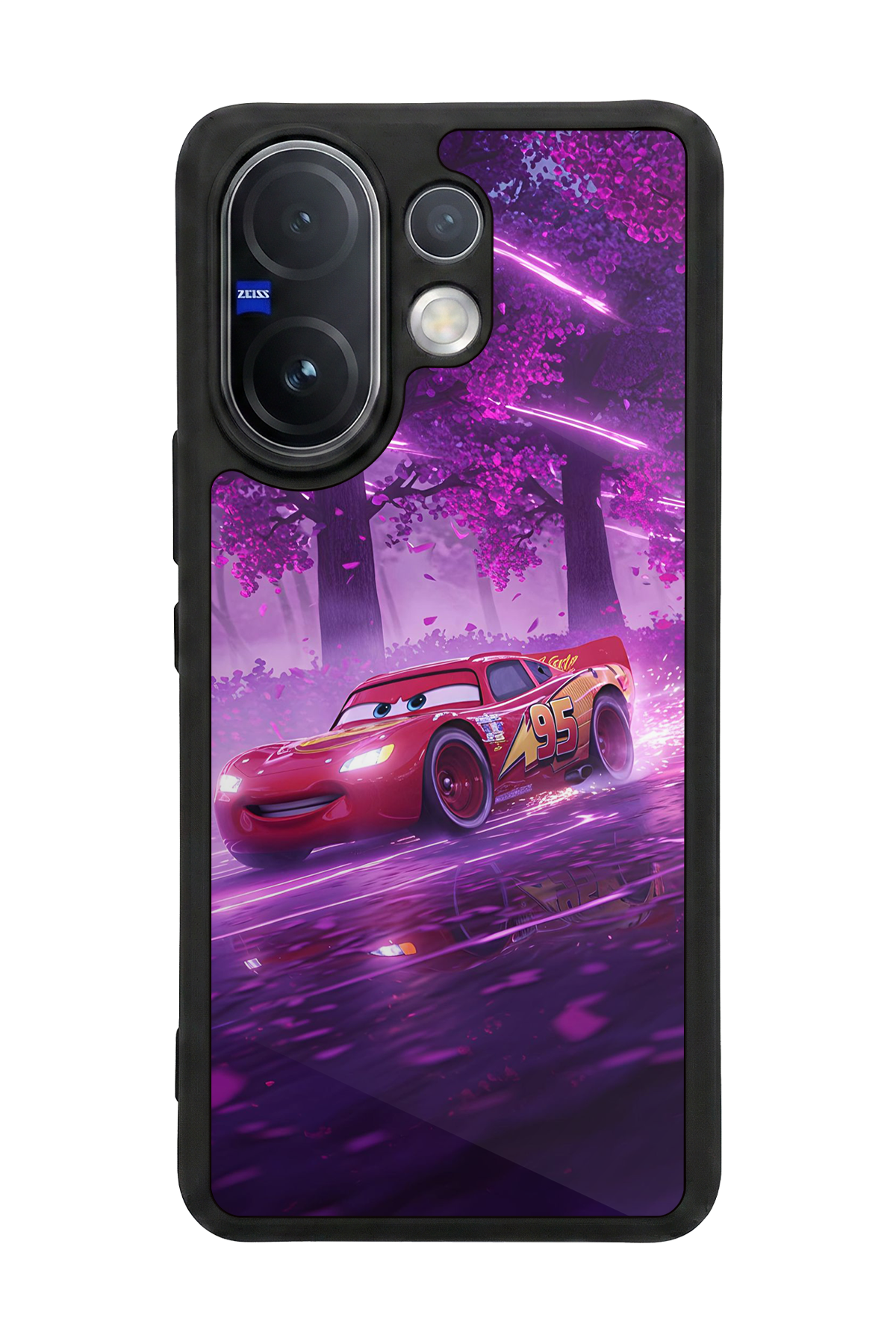 Vivo V60 Uyumlu Şimsek McQueen Tasarımlı Glossy Premium Kılıf