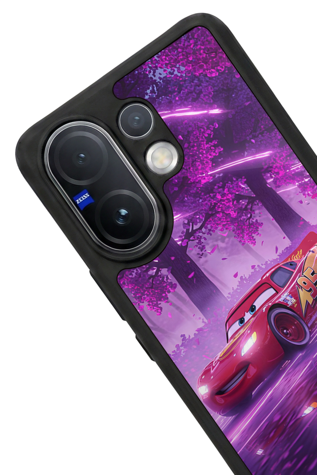Vivo V60 Uyumlu Şimsek McQueen Tasarımlı Glossy Premium Kılıf
