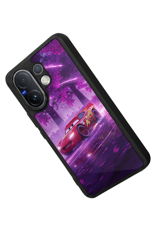 Vivo V60 Uyumlu Şimsek McQueen Tasarımlı Glossy Premium Kılıf