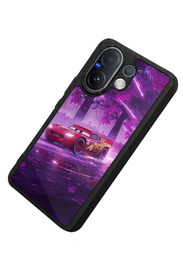 Vivo V60 Uyumlu Şimsek McQueen Tasarımlı Glossy Premium Kılıf