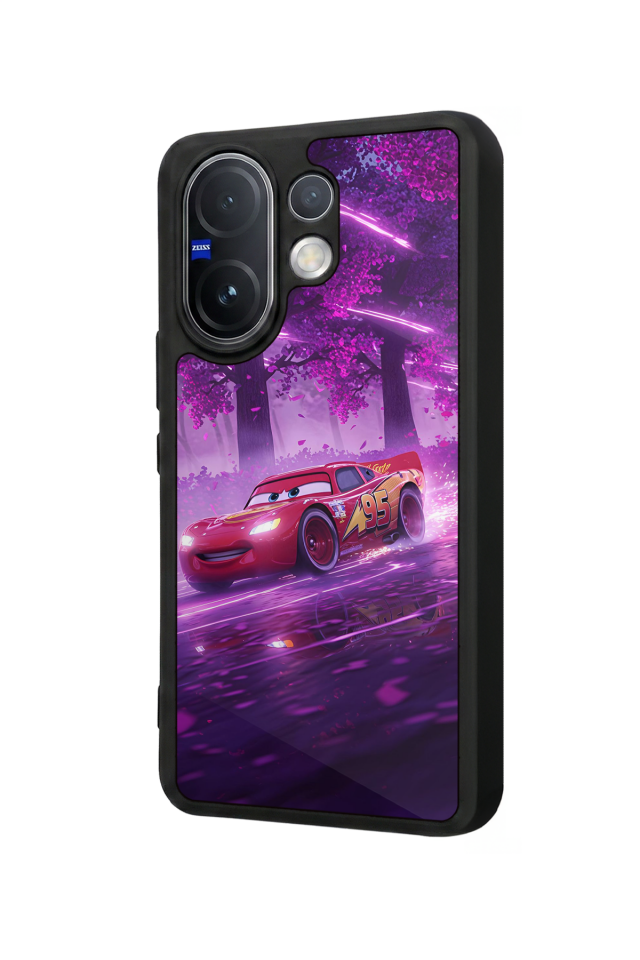 Vivo V60 Uyumlu Şimsek McQueen Tasarımlı Glossy Premium Kılıf