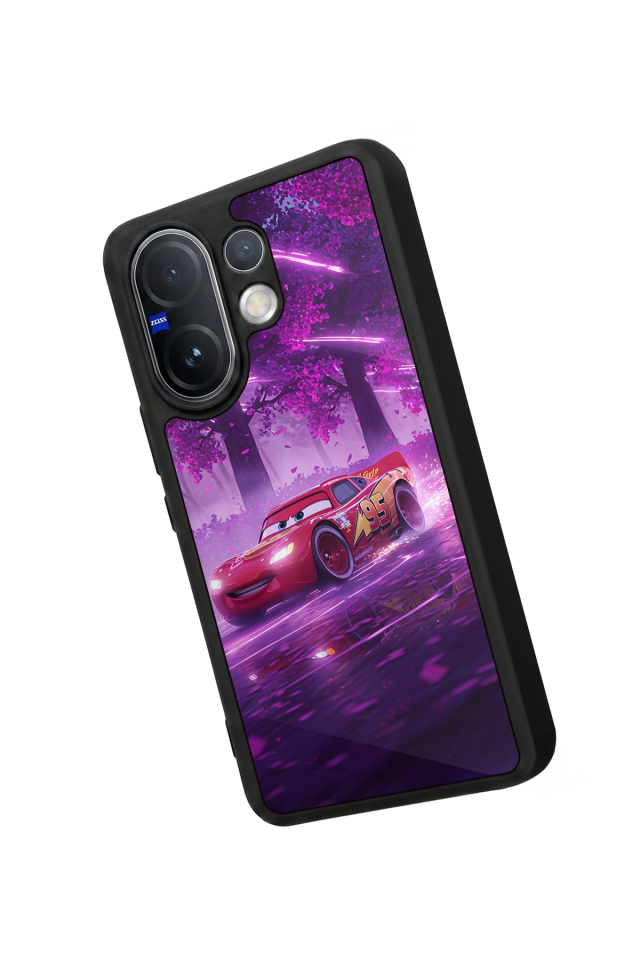 Vivo V60 Uyumlu Şimsek McQueen Tasarımlı Glossy Premium Kılıf