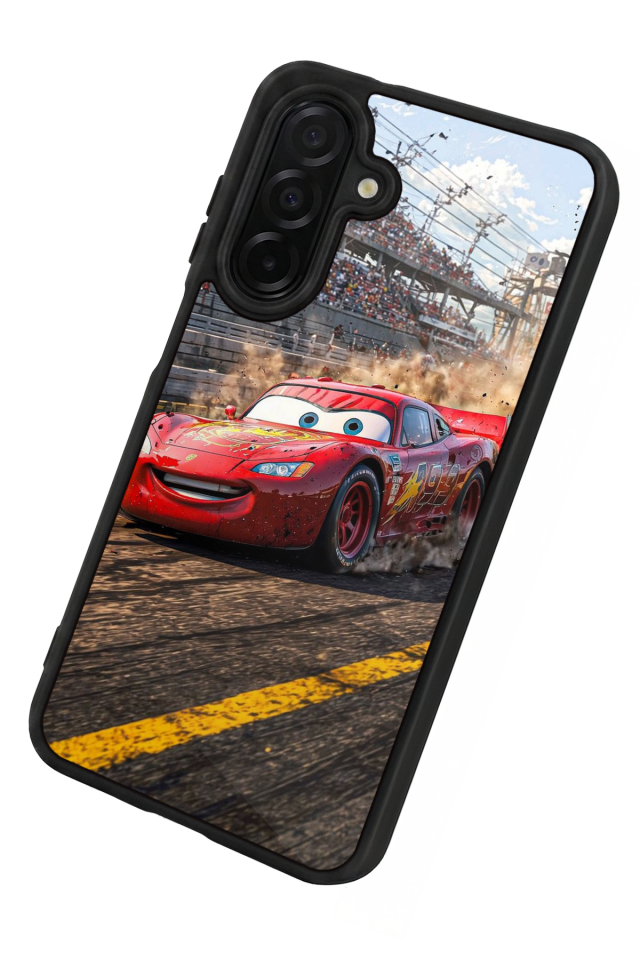 Samsung Galaxy A56 Uyumlu Şimsek McQueen Tasarımlı Glossy Premium Kılıf
