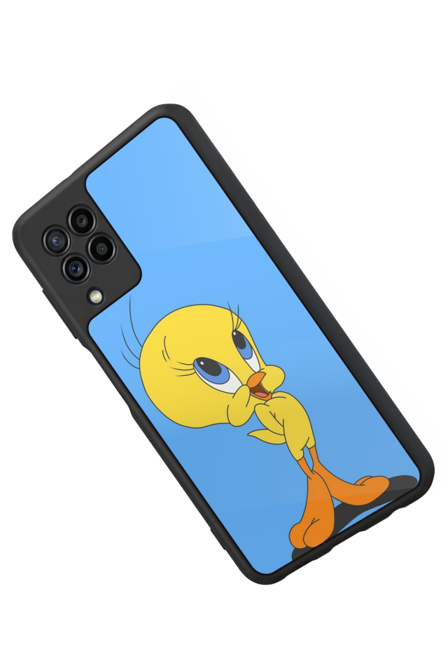 Samsung Galaxy M32 Uyumlu Tweety Tasarımlı Glossy Premium Kılıf