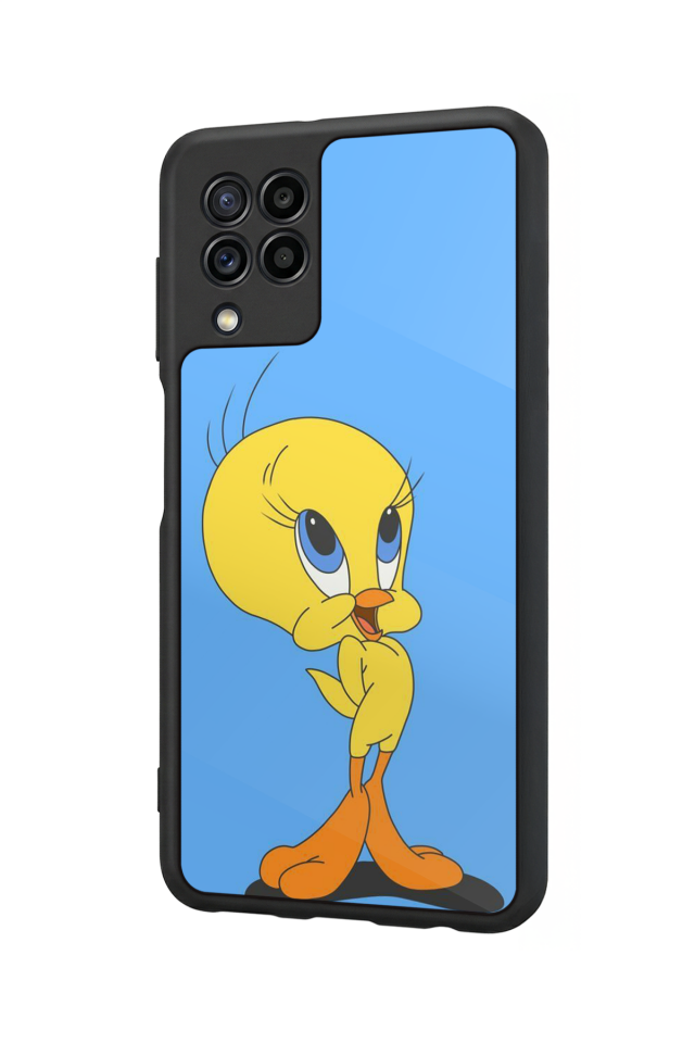 Samsung Galaxy M32 Uyumlu Tweety Tasarımlı Glossy Premium Kılıf