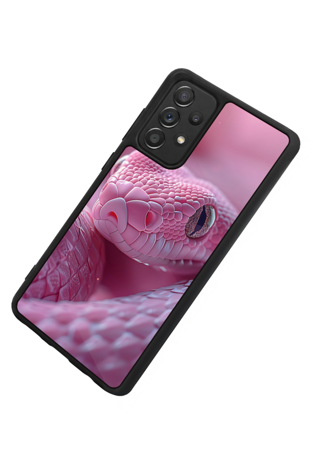 Samsung Galaxy A72 Uyumlu Yılan Tasarımlı Glossy Premium Kılıf