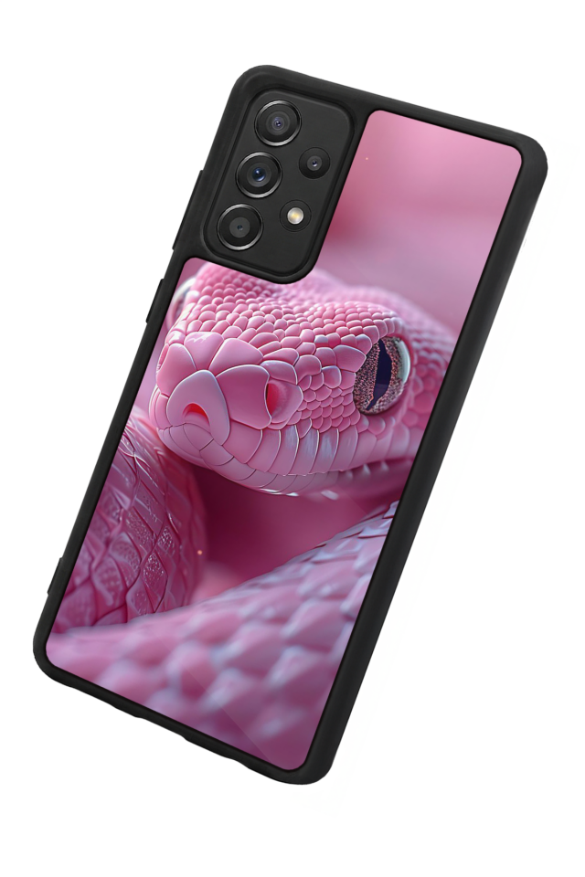 Samsung Galaxy A72 Uyumlu Yılan Tasarımlı Glossy Premium Kılıf