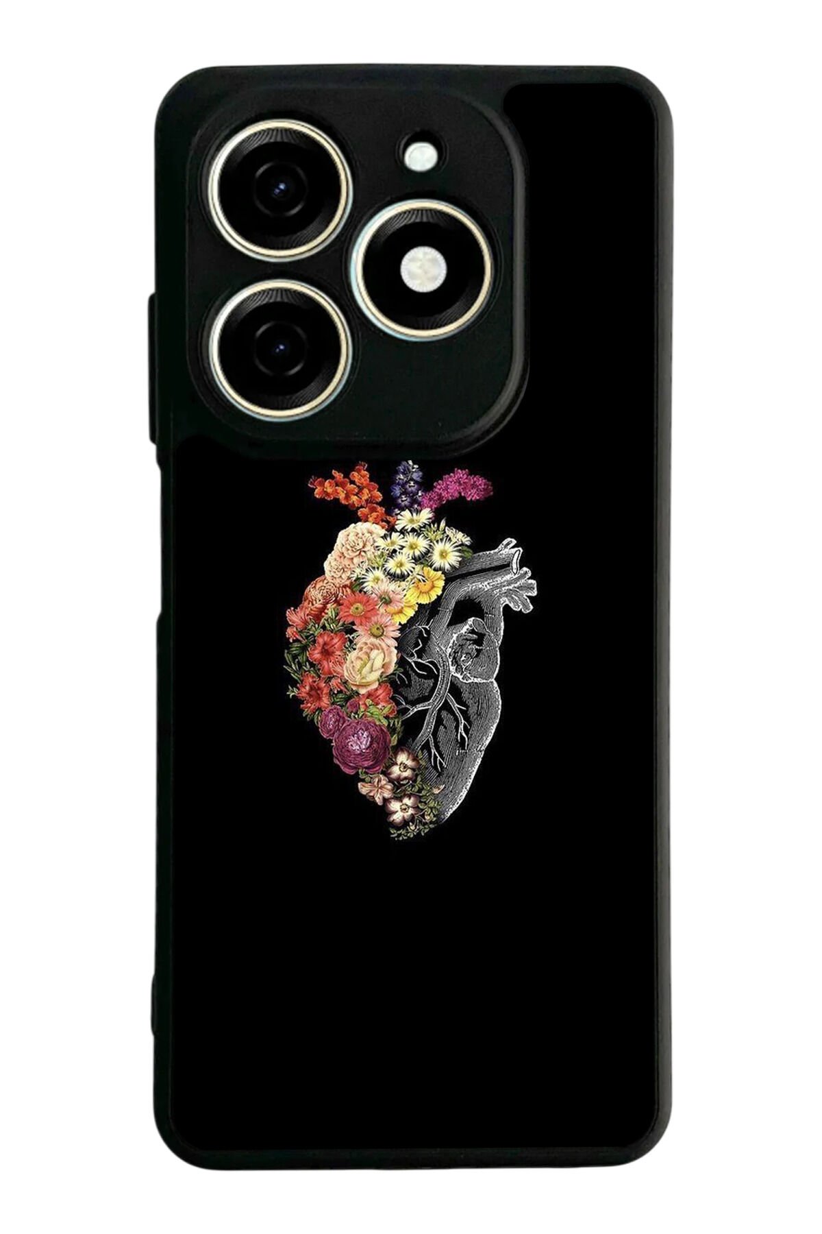 Tecno Spark 20/20C Uyumlu Kalp Love Tasarımlı Glossy Premium Kılıf