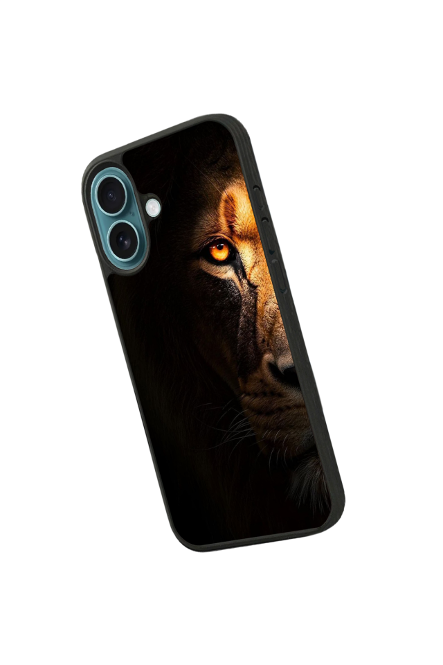 iPhone 16 Plus Uyumlu Aslan Tasarımlı Glossy Premium Kılıf