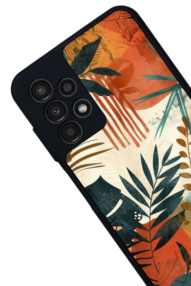 Samsung Galaxy A13 Uyumlu Botanik Tasarımlı Glossy Premium Kılıf
