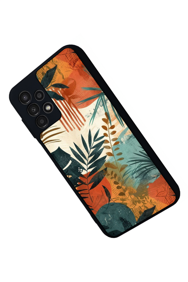 Samsung Galaxy A13 Uyumlu Botanik Tasarımlı Glossy Premium Kılıf