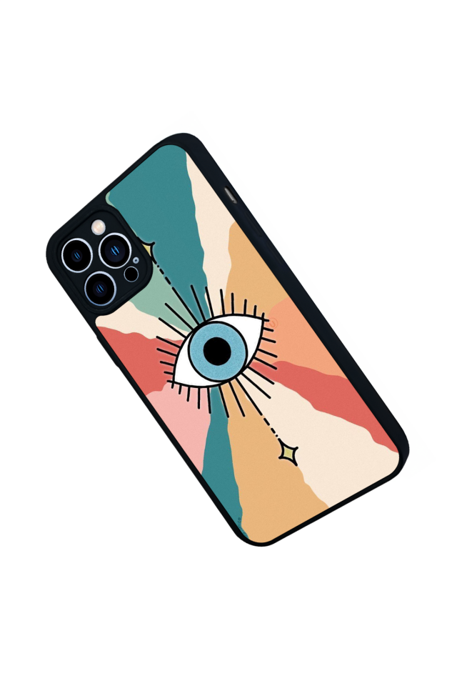 iPhone 12 Pro Max Uyumlu Göz Tasarımlı Glossy Premium Kılıf